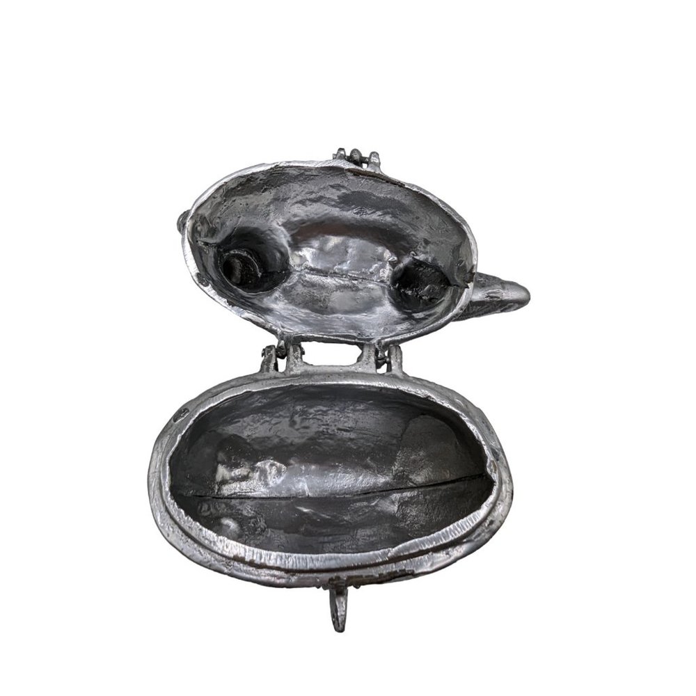Saira Jewelry Dhokra box Metal Clasp Hinges 7" H x 7" W x 4" D Silver - Picture 4 of 10